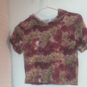 Multicolor Tie-Dye Short Sleeve Top